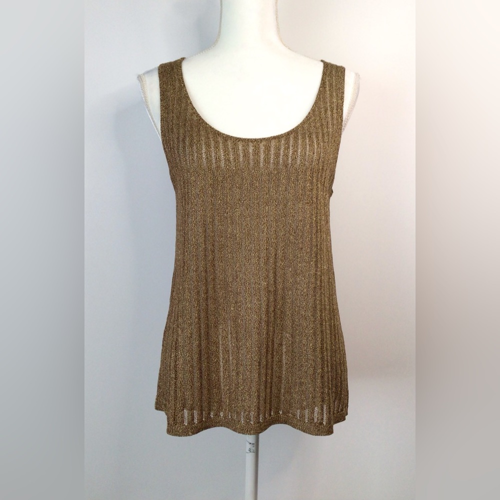 Alice + Olivia Open Knit Sleeveless Blouse Top